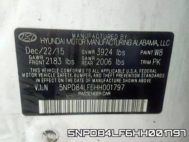 5NPD84LF6HH001797 фото 2