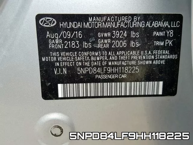 5NPD84LF9HH118225 фото 2
