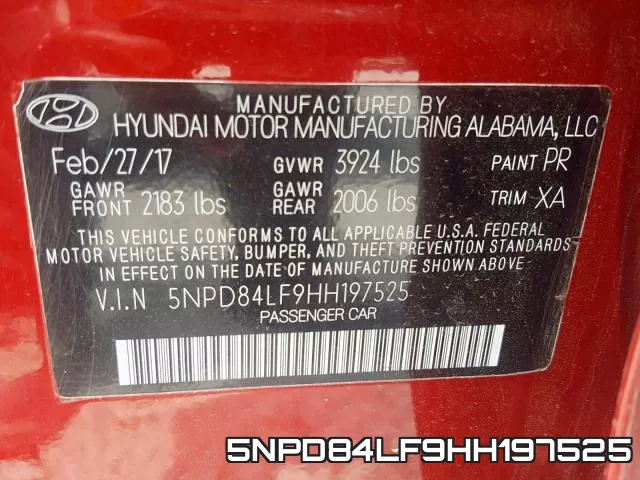 5NPD84LF9HH197525 фото 2