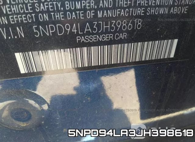 5NPD94LA3JH398618 фото 10