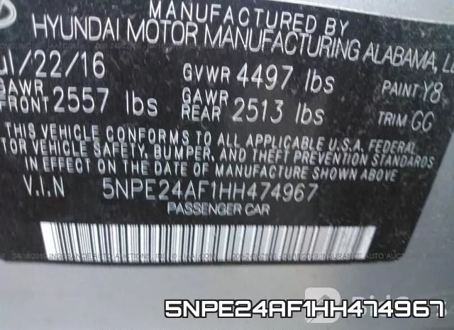 5NPE24AF1HH474967 фото 10