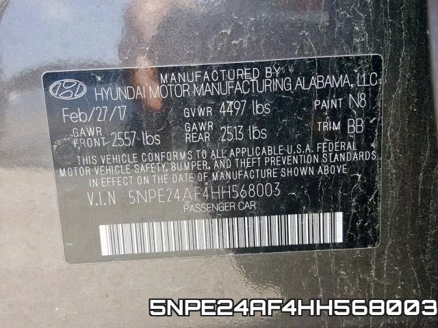 5NPE24AF4HH568003 фото 2