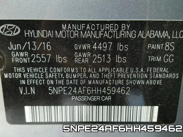 5NPE24AF6HH459462 фото 2