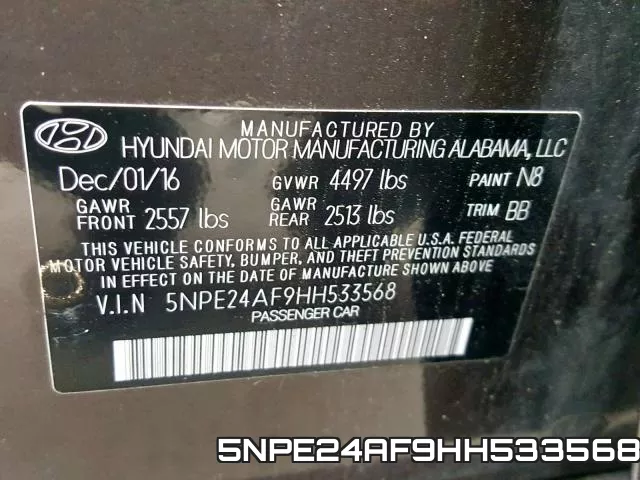 5NPE24AF9HH533568 фото 2