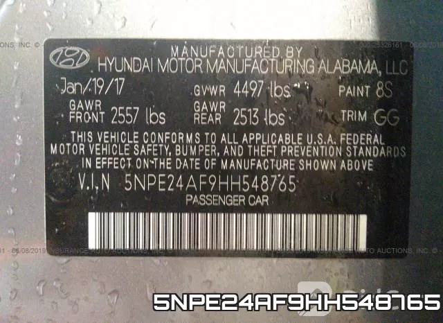 5NPE24AF9HH548765 фото 10