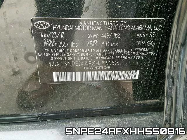 5NPE24AFXHH550816 фото 2