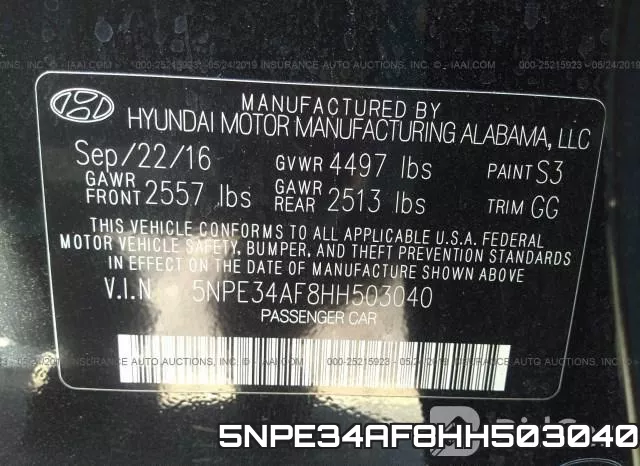 5NPE34AF8HH503040 фото 10