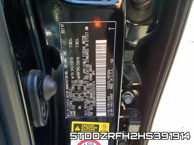 5TDDZRFH2HS391914 фото 2