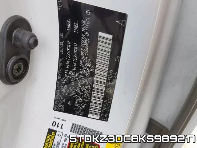 5TDKZ3DC8KS989217 фото 2