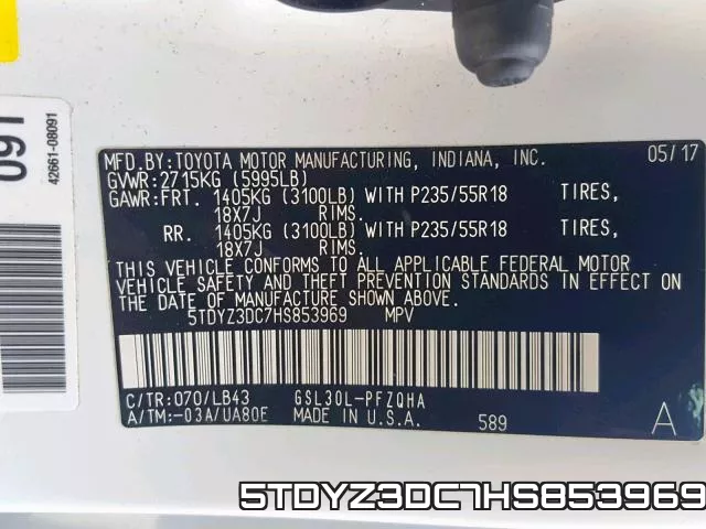 5TDYZ3DC7HS853969 фото 2