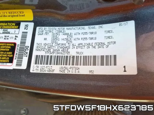 5TFDW5F18HX623785 фото 2