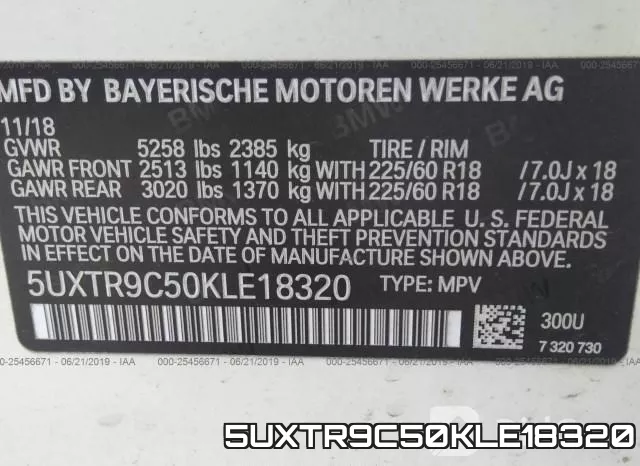 5UXTR9C50KLE18320 фото 10