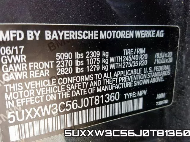 5UXXW3C56J0T81360 фото 2