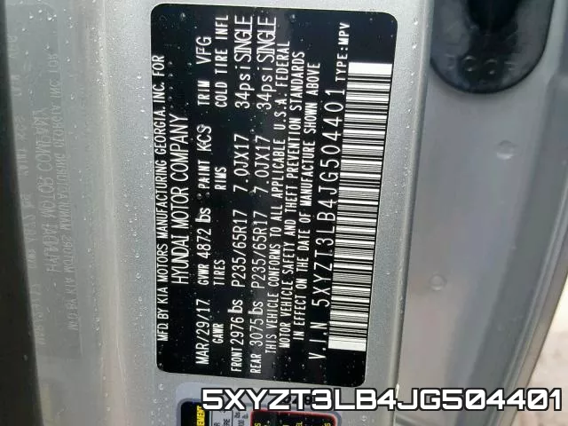 5XYZT3LB4JG504401 фото 2