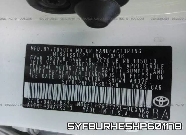 5YFBURHE5HP601178 фото 10
