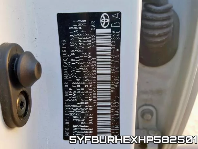 5YFBURHEXHP582501 фото 2