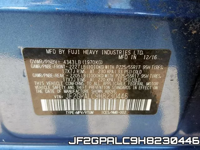 JF2GPALC9H8230446 фото 2