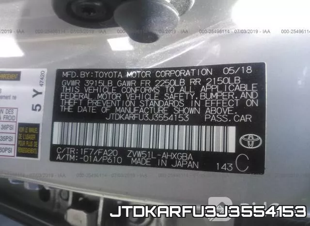 JTDKARFU3J3554153 фото 10