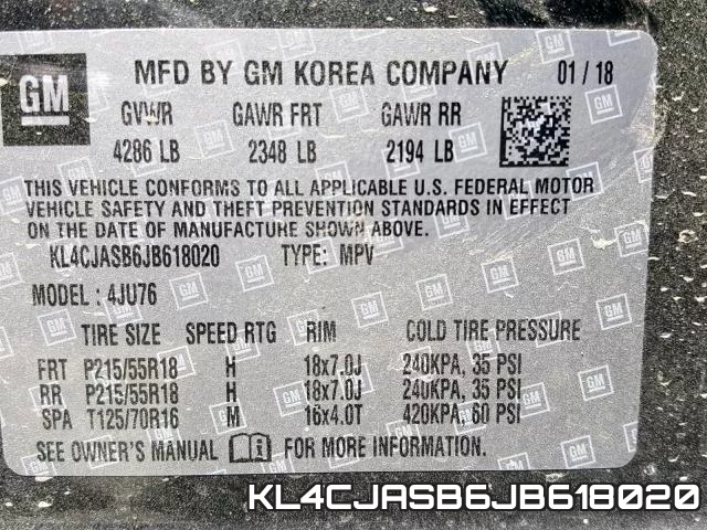 KL4CJASB6JB618020 фото 2