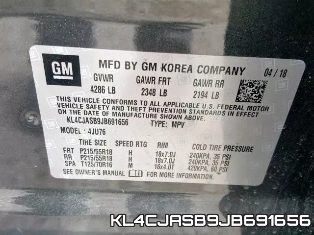 KL4CJASB9JB691656 фото 2