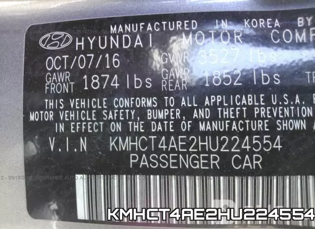 KMHCT4AE2HU224554 фото 10