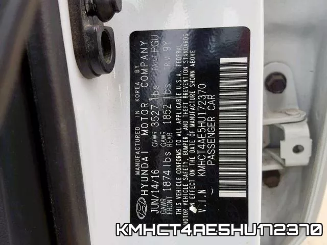 KMHCT4AE5HU172370 фото 2