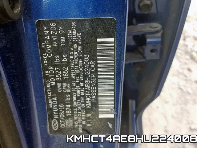 KMHCT4AE8HU224008 фото 2