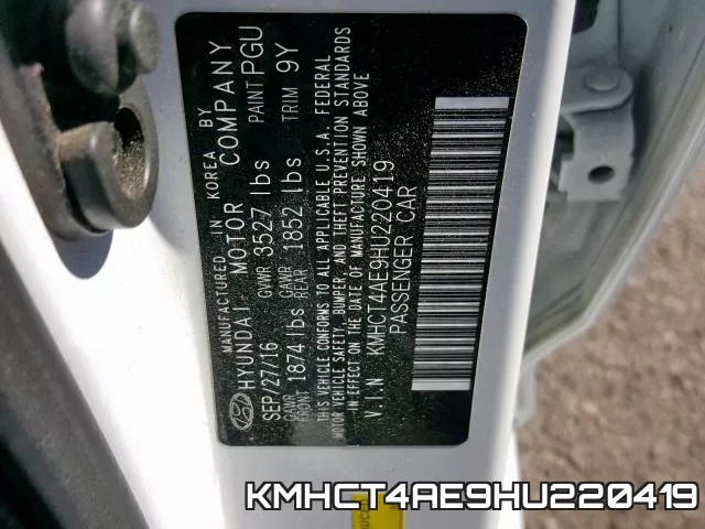 KMHCT4AE9HU220419 фото 2