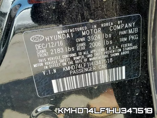 KMHD74LF1HU347518 фото 2