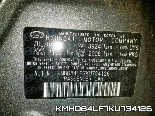 KMHD84LF7KU734126 фото 2