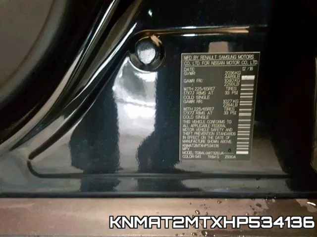 KNMAT2MTXHP534136 фото 2