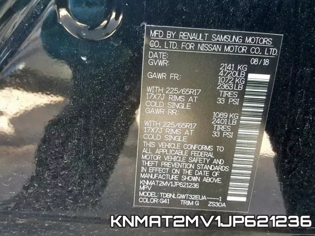 KNMAT2MV1JP621236 фото 2