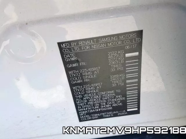 KNMAT2MV9HP592188 фото 2
