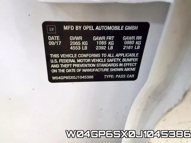 W04GP6SX0J1045386 фото 2