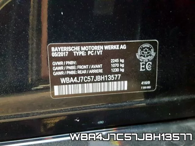 WBA4J7C57JBH13577 фото 2