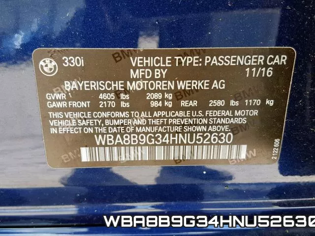 WBA8B9G34HNU52630 фото 2