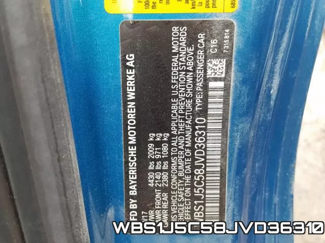 WBS1J5C58JVD36310 фото 2