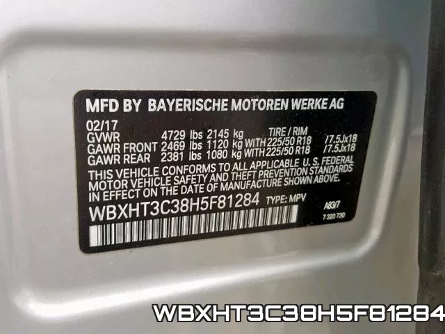 WBXHT3C38H5F81284 фото 2