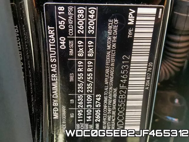 WDC0G5EB2JF465312 фото 2