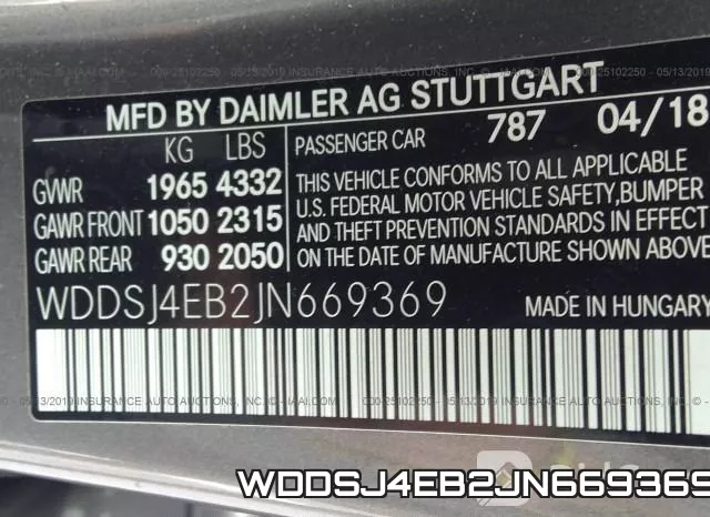 WDDSJ4EB2JN669369 фото 10