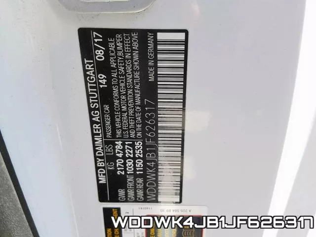 WDDWK4JB1JF626317 фото 2