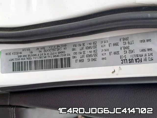 1C4RDJDG6JC414702 фото 2