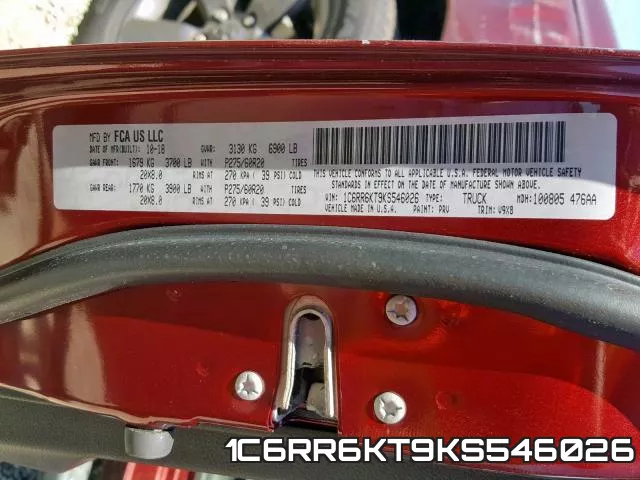 1C6RR6KT9KS546026 фото 2