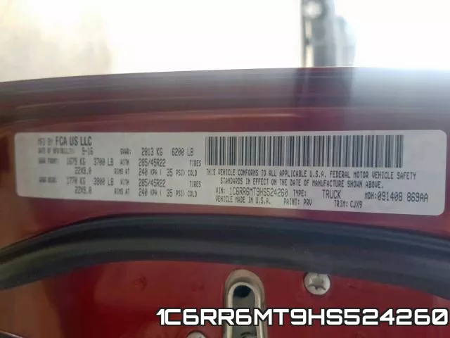 1C6RR6MT9HS524260 фото 2
