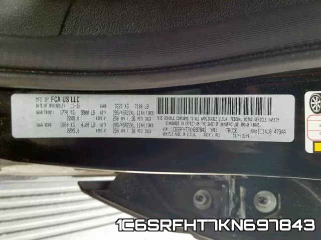1C6SRFHT7KN697843 фото 2