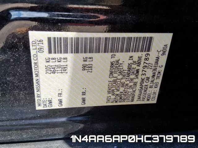 1N4AA6AP0HC379789 фото 2