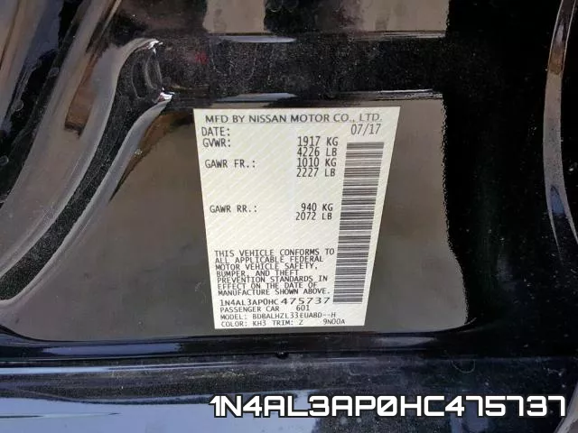 1N4AL3AP0HC475737 фото 2