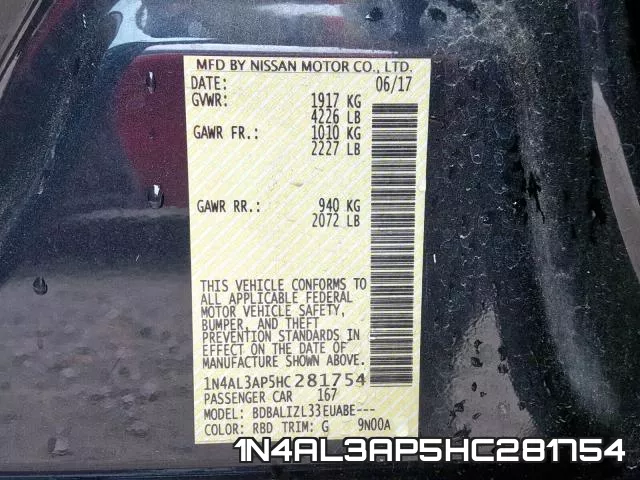 1N4AL3AP5HC281754 фото 2