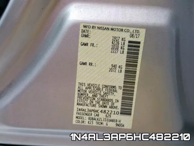 1N4AL3AP6HC482210 фото 2