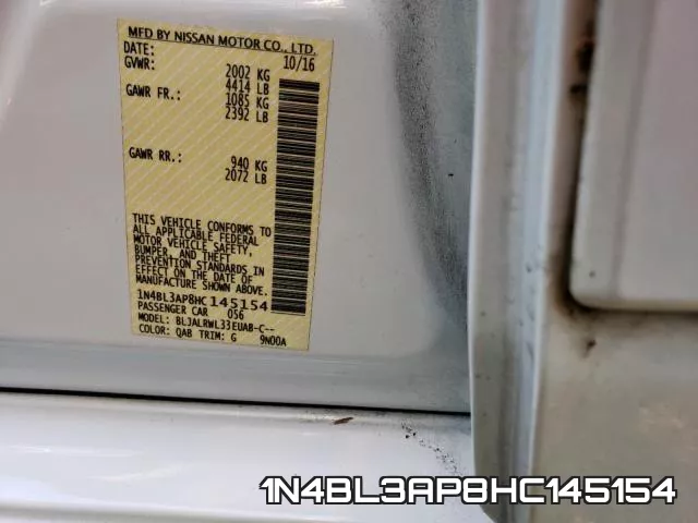 1N4BL3AP8HC145154 фото 2